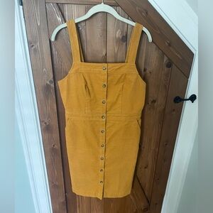 JCrew Mustard Button-Down Corduroy Dress | size 6